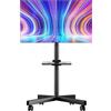 ONKRON Supporto TV mobile su ruote, per schermi da 23 a 60 pollici. Base mobile per TV, con portata massima di 45 kg. Supporto TV da pavimento con ripiano. Compatibile con standard VESA fino a 400x400