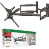 Barkan Support TV a muro CM Lange - Doppio braccio - Per schermi da 13-90 pollici - Inclinabile - Movimento completo - Supporto TV - Capacità fino a 60 kg - Extra stabile