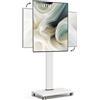 FITUEYES Carrello mobile per televisori - Supporto per televisori plasma, LCD e LED da 32 a 75 pollici - Base mobile con ruote - Regolabile in altezza - Rotazione a 360 gradi