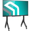 ONKRON Supporto mobile standard per schermi da 70-110 pollici - Fino a 125 kg - Base mobile per pavimento con attacco VESA 200x200-1000x800 - Carrello TV mobile con ripiano AV - Gestione dei cavi