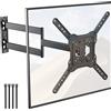oCreon Supporto a muro con braccio da 728 mm per televisori da 23 a 65 pollici - TV - Supporto angolare - Braccio girevole a 180° e supporto inclinabile - Standard VESA massimo: 400 x 400 mm