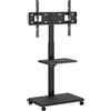 UNYKAch Supporto mobile per TV - Braccio regolabile in altezza per schermi piatti e curvi da 81-190 cm (32-75 pollici) (fino a 40 kg)