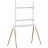 Gembird Supporto a pavimento per televisori da 55" a 86" - Bianco - In legno - Adatto a qualsiasi ambiente - Compatibile con standard VESA - Regolazione dell'altezza continua