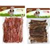 MULTIFIT Set Prova Multigusto 500G+750G Multifit Snack Cane Native Filetti e Faringe Manzo FILLETTI ANATRA FARINGE MANZO
