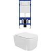 Parama Kit WC sospeso e sistema di scarico da incasso mod. Lubiana bianco lucido