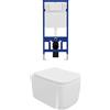 Parama Kit WC sospeso e sistema di scarico da incasso mod. Lubiana Small bianco lucido