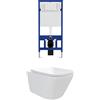 Parama Kit WC sospeso e sistema di scarico da incasso mod. Kyoto bianco opaco