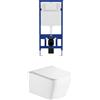 Parama Kit WC sospeso e sistema di scarico da incasso mod. Londra bianco lucido