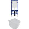Parama Kit WC sospeso e sistema di scarico da incasso mod. Vienna bianco opaco