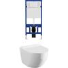 Parama Kit WC sospeso e sistema di scarico da incasso mod. Parigi bianco lucido