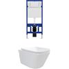 Parama Kit WC sospeso e sistema di scarico da incasso mod. Kyoto bianco lucido