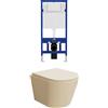 Parama Kit WC sospeso e sistema di scarico da incasso mod. Vienna khaki opaco