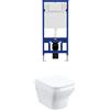 Parama Kit WC sospeso e sistema di scarico da incasso mod. Havana bianco lucido