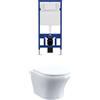 Parama Kit WC sospeso e sistema di scarico da incasso mod. Nassau bianco lucido