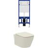 Parama Kit WC sospeso e sistema di scarico da incasso mod. Kyoto khaki opaco