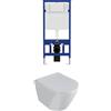 Parama Kit WC sospeso e sistema di scarico da incasso mod. Vienna bianco lucido