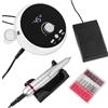 BJdfgE Trapano professionale for manicure 45000 giri/min elettrico for unghie Bianco Rosa Viola Levigatrice for Gel for cuticole Rimuovi(DMJ-203-White)