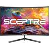 SCEPTRE New Curved 24-inch Gaming Monitor 180Hz 1500R HDMI x2 DP x2 Build-in Speakers 2025