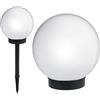 Green Blue Torce da giardino lampada solare sfera (Bianco, 1 pezzo - 15cm)