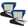 vhbw set filtri/spazzola (8 pzz.) compatibile con Rowenta Compacteo Cyclonic, RO 3421014 Q0, RO 3423014 Q0, RO 3427014 Q0 aspirapolvere