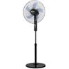 Orbegozo SF 1140, ventilatore a piantana, 3 velocità, 45 W, 5 pale da 40 cm di diametro, testa oscillante, base rotonda, molto silenzioso, altezza 128 cm, colore nero