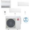 Mitsubishi Climatizzatore Condizionatore Mitsubishi Pavimento Serie M MFZ-KT VGK + MSZ-AY WiFi Trial Split Inverter 9000 + 12000 + 12000 BTU con U.E. MXZ-3F68VF NOVITÁ Classe A++/A+