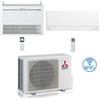 Mitsubishi Climatizzatore Condizionatore Mitsubishi R32 Dual Split Inverter MSZ-AY Wifi più Console 9000 + 9000 BTU con U.E. MXZ-2F42VF Classe A+++/A++