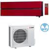 Mitsubishi Climatizzatore Condizionatore Mitsubishi Kirigamine Style Rosso Wifi MSZ-LN50VGR 18000 BTU INVERTER classe A+++ /A++
