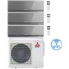Mitsubishi Climatizzatore Condizionatore Mitsubishi Kirigamine Zen Wifi Argento Trial Split Inverter 9000 + 9000 + 12000 BTU con U.E. MXZ-3F54VF classe A+++ /A++ NOVITÁ
