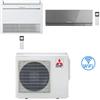 Mitsubishi Climatizzatore Condizionatore Mitsubishi Kirigamine Zen Argento più Console Wifi R32 Dual Split Inverter 15000 + 18000 BTU con U.E. MXZ-4F80VF Classe A++/A+