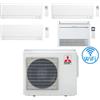 Mitsubishi Climatizzatore Condizionatore Mitsubishi R32 Quadri Split Inverter MSZ-AY Wifi più Console 9000 + 9000 + 9000 + 9000 BTU con U.E. MXZ-4F80VF Classe A++/A+