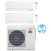Mitsubishi Climatizzatore Condizionatore Mitsubishi MSZ-AY Wifi R32 Dual Split Inverter 9000 + 15000 BTU con U.E. MXZ-3F68VF Classe A++/A+