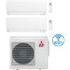 Mitsubishi Climatizzatore Condizionatore Mitsubishi MSZ-AY Wifi R32 Dual Split Inverter 12000 + 15000 BTU con U.E. MXZ-3F54VF Classe A+++/A++