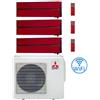 Mitsubishi Climatizzatore Condizionatore Mitsubishi Kirigamine Style Wifi R32 Rosso Trial Split Inverter 9000 + 9000 + 18000 BTU con U.E. MXZ-3F68VF NOVITÁ Classe A++/A+