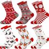 Fascigirl Calzini Natale 6 paia Calze Divertenti Cotone Babbo Natale Deer Fiocco di Neve Pupazzo di Neve Colorate Calzini Donna fantasia