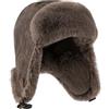 BSYLOO Cappello da aviatore invernale con paraorecchie e pelle antivento soffice cappello russo Ushanka Trapper per uomo e donna