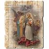 F.LLI BONELLA Fratelli Bonella | Quadro In Legno Sagomato Stile Vintage di San Giuseppe protettore della Sacra Famiglia f.to 19x24 cm | Made in Italy
