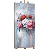YS-Art Dipinto Acrilico Originale | Elegante Bouquet di Peonie