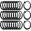 Milageto Ganci per Tende da Gazebo, Neri, Professionali, Ganci di Ricambio per binari, Accessori per Gazebo, per Giardino, Patio, Rete per schermature da