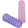 You2Toys Orion Love Fingers 513172 - Set di 2 preservativi in lattice, 8 cm e Ø 2,5 cm, 1 con borchie, 1 a coste, colore: Viola e Rosa