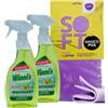 FEI FAN SET: 2x Detergente Spray MULTIUSO Per Vetri, Cristalli e Tutte Le Superfici Lavabili. Ipoallergenico, Con Tensioattivi Di Origine Vegetale 500ml + Panno In Lattice SOFT, Formato 30x30cm