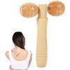 Tuxxjzm Rullo massaggiante manuale in legno | Massaggiatore muscolare manuale palmare | Strumento di massaggio in legno naturale per collo, schiena, gambe e viso