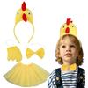 Generico Costume Da Gallina Per Bambini - Costume | Accessori Divertenti Con Farfallino E Abito Per Feste A Tema Di Halloween E Ringraziamento