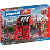 PLAYMOBIL | City Action | Grande stazione dei pompieri | Stazione multilivello con centrale operativa, palo scivolo, area di addestramento e molti accessori | Per bambini da 4 anni | 72191