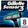 Gillette Sensor3 Confezione da 8 Lamette da Barba di Ricambio da 3 Lame