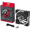 ASUS ROG EURUX GR120 FAN ARGB BLK, Ventola da 120mm Nera, 1 Pezzo | Spessore Telaio 30 mm, Connettori Daisy-Chain per Collegare più Ventole, 36 LED ARGB, 33 dB di Rumore Massimo