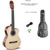 GEWA Chitarra Classica Elettrificata 4/4 NATURAL SATIN kit + Borsa e Cavo NUOVA