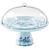 Guzzini - Alzata con campana Josephine (Celeste Polvere) | Alzata in melamina decorata con campana trasparente, leggera, maneggevole e dal design romantico.