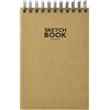 Sketchbook Honsell 33505 - Blocco da disegno Sketchbook Kraft con rilegatura a spirale, formato DIN A5, 120 fogli, 100 g/m², carta kraft robusta e riciclabile in fibre naturali non sbiancate
