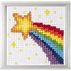 Trimits Kit per imparare il punto croce per bambini, punto croce contato, tela, ago, filo, istruzioni incluse, 15 x 15 cm (6 x 6 pollici), arcobaleno